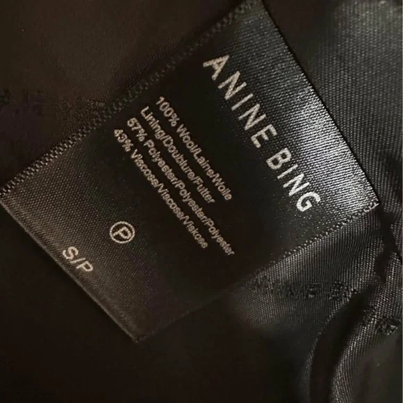 Anine Bing Black classic oversized Quinn Blazer - Picture 4 of 6